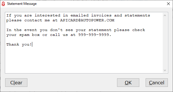 Customer Statements